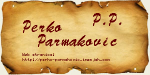 Perko Parmaković vizit kartica